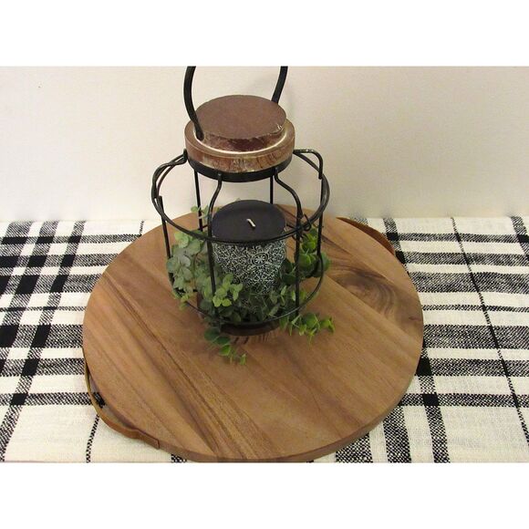 Hearth & Hand Modern Acacia Wood Serving Tray - Picture 1 of 8